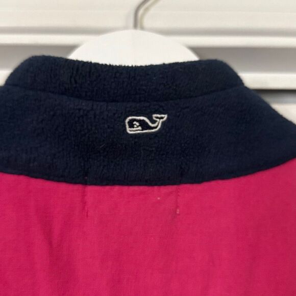 Vineyard Vines navy and pink fleece vest M - Picture 5 of 10
